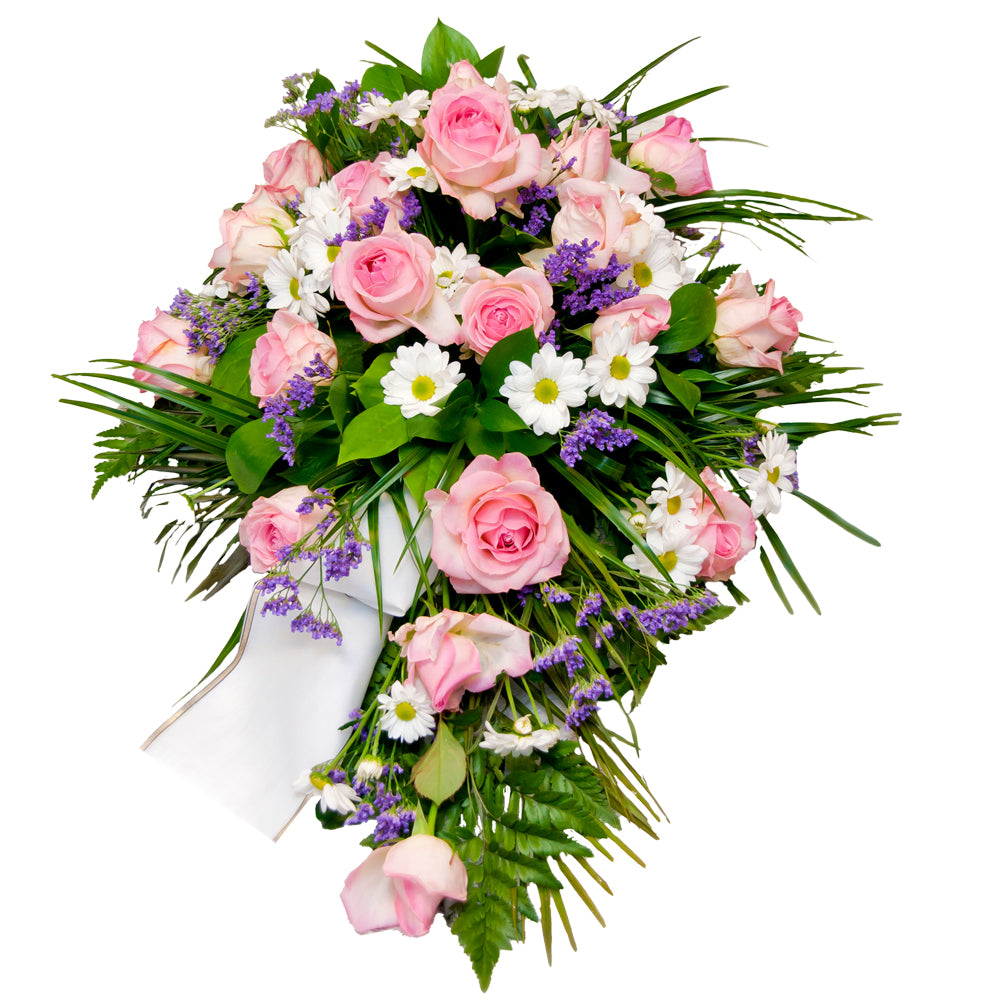 Båredekorasjon BD 02 – rosa, hvit og lilla dekorasjon