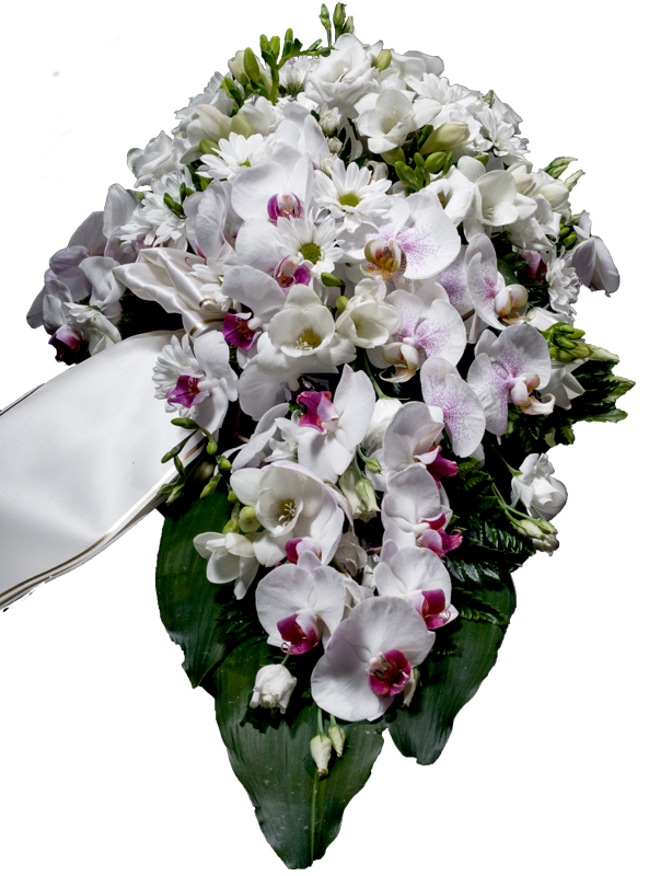 Båredekorasjon BD 01 – hvit dekorrasjon med hint av rosa