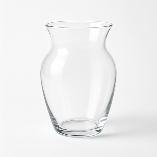 Klar glassvase tilpasset buketter – tilgjengelig som tillegg ved blomsterlevering i Haugesund.