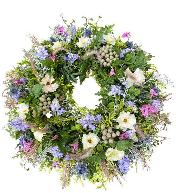 Krans KR 04 – hvit blomsterkrans