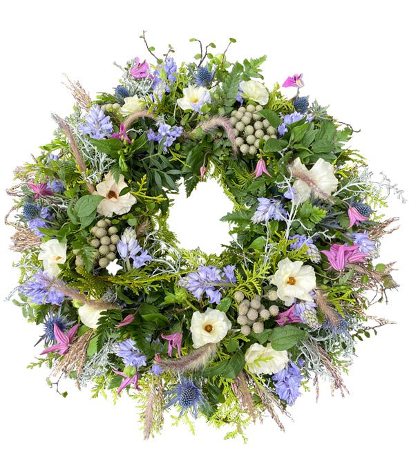Krans KR 04 - hvit blomsterkrans