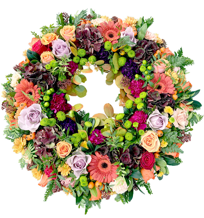 Krans KR 07 – krans med varierte blomster